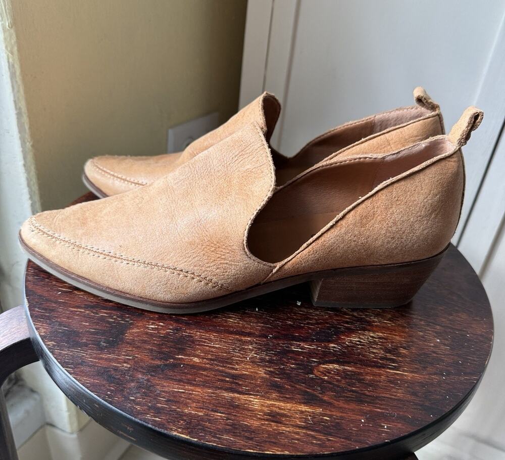 Lucky Brand Mahzan Slip On Loafers Brown Leather Women’s 10 Dorsay Pointed